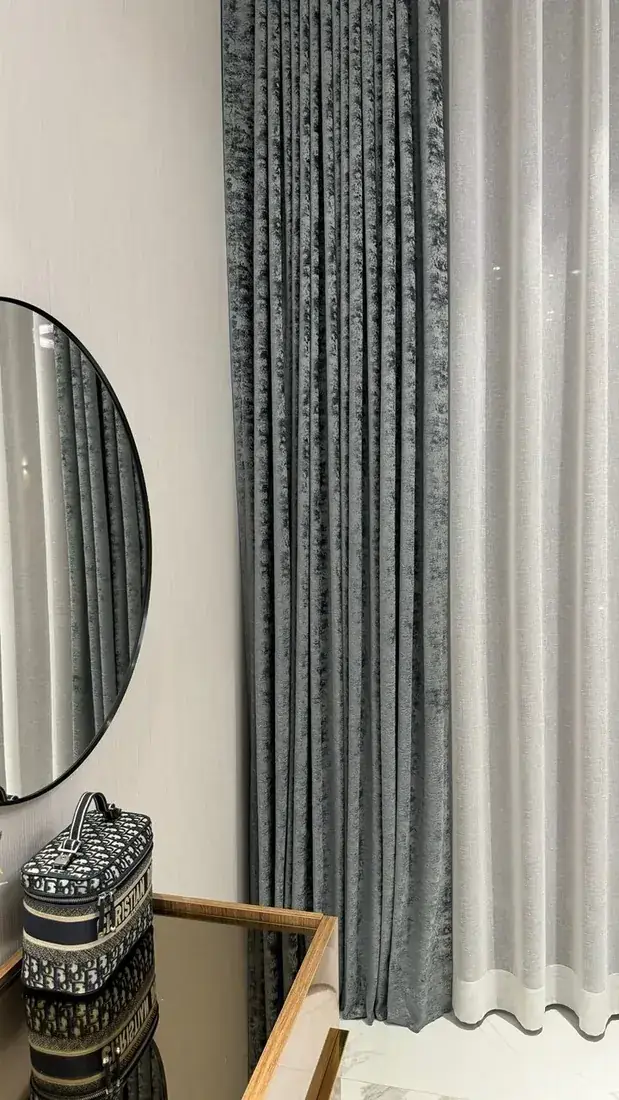 Velvet drapery detail